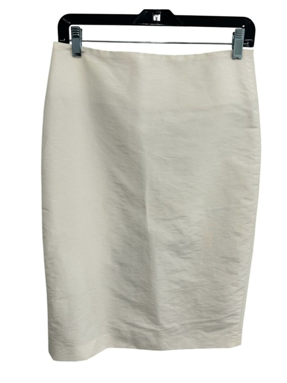 Ann Mashburn 8 Ivory Pencil Skirt Back Zip Lined Clean Girl Neutral Aesthetic